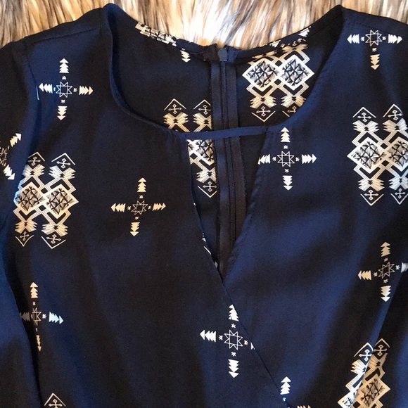 Navy aztech fringe romper - Picture 2 of 2